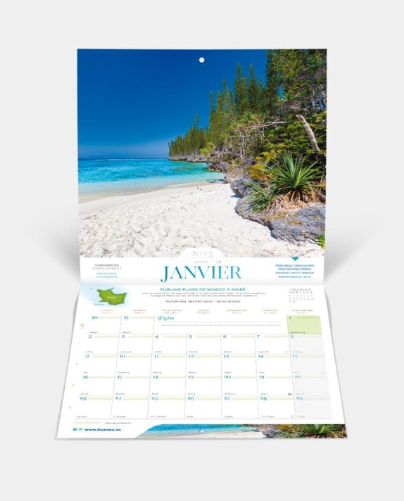 Calendrier 2023 “Sublime Nouvelle-Calédonie” par Kéanou Éditions